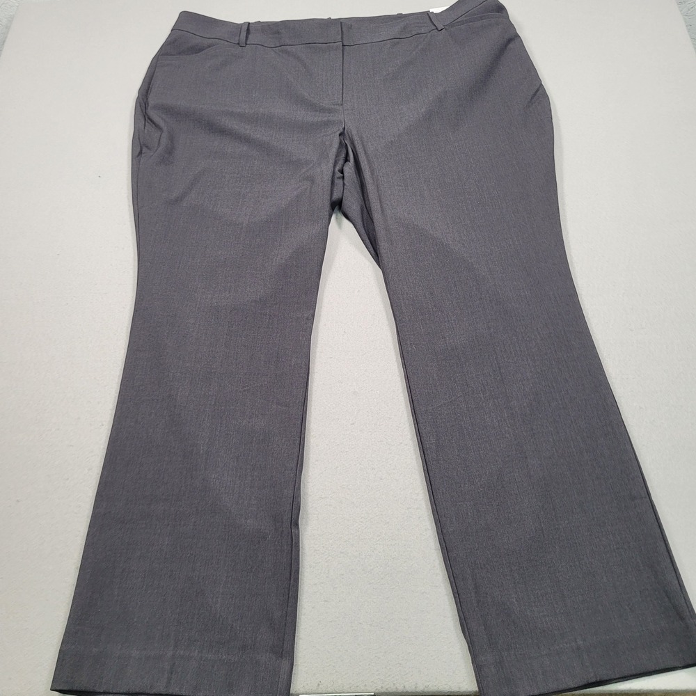 Liz Claiborne Audra Curvy Trouser Mid-Rise Charcoal‎ Gray Pants 22W New